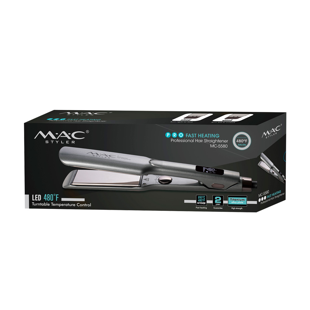 اتو مو مک استایلر مدل MC-5580-اتو مو مک استایلر مدل MC-5580 یکی از محبوبترین دستگاها برای اتوی مو در بین کاربران میباشد . طراحی ارگونومیک این دستگاه کار کردن با آن را برای شما نیز آسان میکند . اتو مو مک استایلر مدل MC-5580 طول سیم 2.4 متری این دستگاه به شما آزادی عمل بیشتری می‌دهد و از محدودیت‌های ف ...