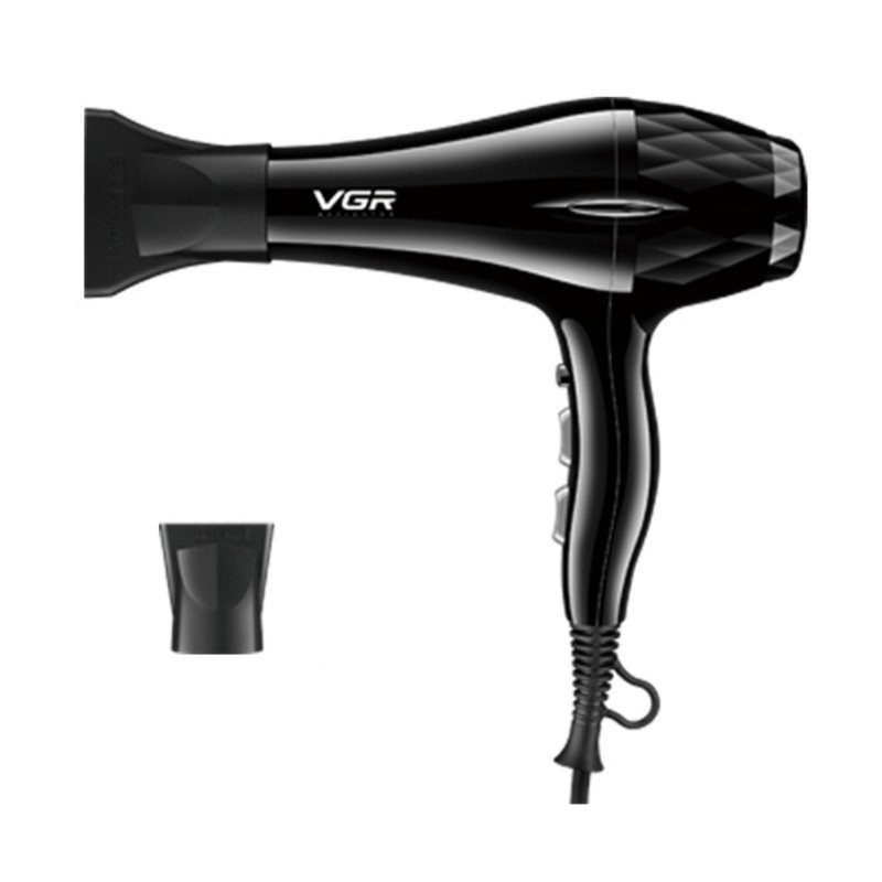 سشوار حرفه ای وی جی آر مدل V-413 - سشوار حرفه ای وی جی آر مدل V-413 یک ابزار حرفه‌ای و چندکاره است که برای افرادی که به دنبال یک سشوار باکیفیت و کارآمد هستند، مناسب می‌باشد. این سشوار با طراحی ارگونومیک و وزن سبک، به راحتی امکان خشک کردن و حالت‌دهی موها را فراهم می‌آورد. همچنین، موتور قدرتمند، فناوری یونی منفی و لوازم جانبی متنوع از  ...
